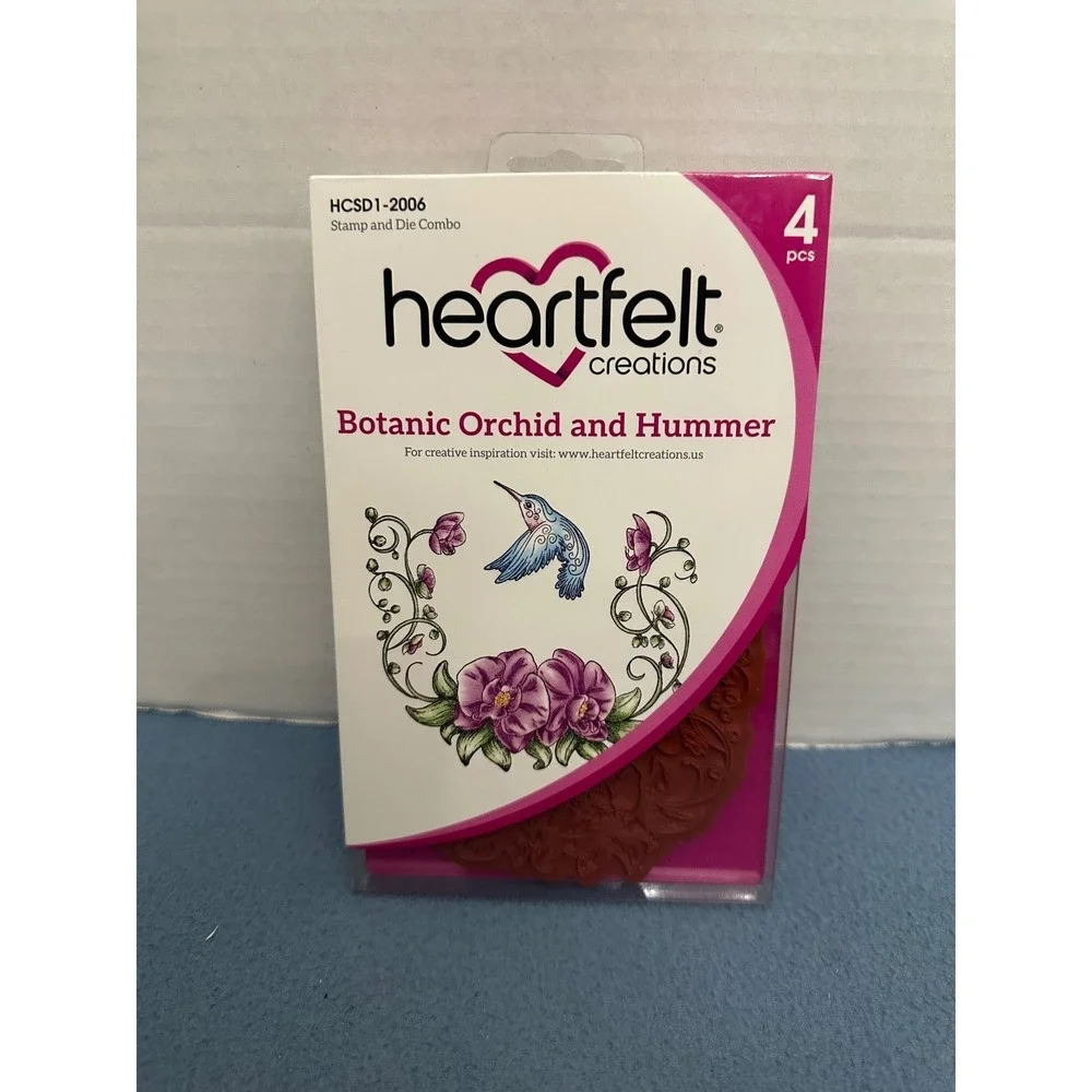 Heartfelt Creations Botanic Orchid Stamp & Die Set Lot HCPC-3743 3744 HCSD1-2006